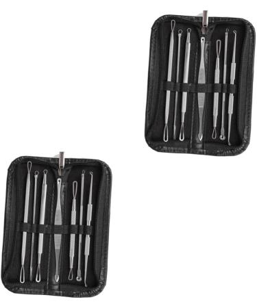 PLAFOPE 14 Pcs Blackhead Removal Extractor Tools Comedone Extractor Blackhead Extractor Silver - Buy Online on SooperMarket.com