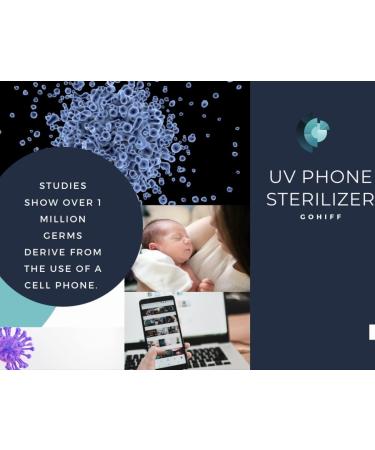 UV Phone Sanitizer and Charger Box | Quick 5 min Sanitizer | Can be Used While on The go | USB Compatible Charging | iOS Android Smartphones Watch Tools Keys - Buy Online on SooperMarket.com