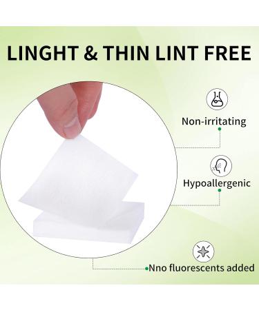 100% Vegetable Fiber Cotton Pads - Hypoallergenic Lint-Free Makeup Remover Squares (1100 Count - Buy Online on SooperMarket.com