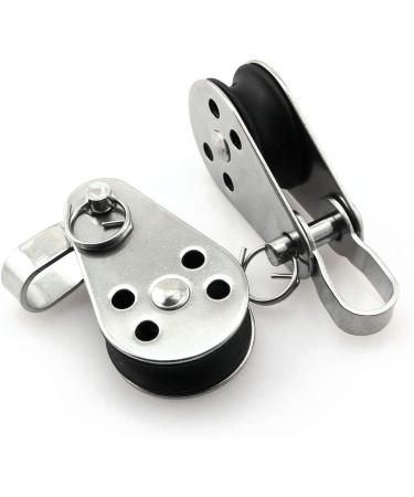 2pcs Stainless Steel Nylon Pulley Marine Pulley Blocks - Boat & Kayak Accessories - Buy Online on SooperMarket.com