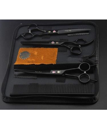 Purple Dragon 7.0 inch Rhinestone Pet Grooming Scissors Set - Dog Hair Cutting & Thinning Shears - Buy Online on SooperMarket.com