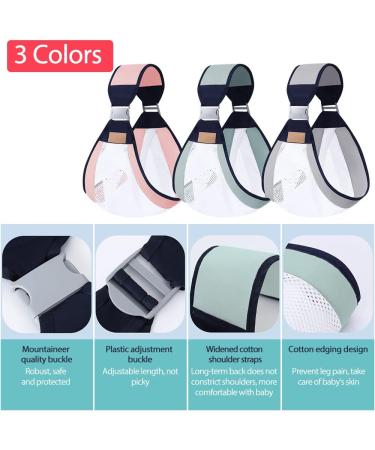 HINATAA Breathable Baby Sling | Adjustable Baby Carrier Wrap with Quick Dry Shoulder Straps | For 0-36 Months Babies | Green b - Buy Online on SooperMarket.com