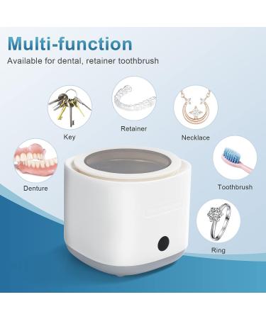 Portable Ultrasonic Cleaner 30W w/ 24 Cleaning Tablets - 5 Min to Clean Retainers, Mouth Guards, Dentures & Jewelry | 42kHz Upgrade - Buy Online on SooperMarket.com