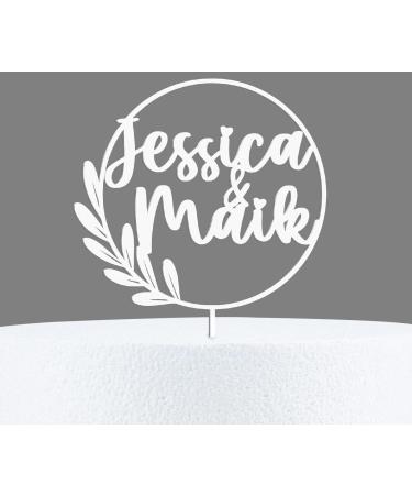 Personalized Cake Topper with Name - Natural Wood Decoration | Birch Multiplex Acrylic Accessory for Any Occasion - Buy Online on SooperMarket.com