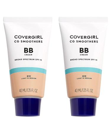 COVERGIRL Smoothers Lightweight Bb Cream With Spf 15, 810 Light To Medium Skin Tones, 2 Count 810 LIGHT TO MEDIUM 1.35 Fl Oz (Pack of 2)