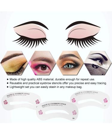 Kalolary 24 PCS Eyebrow Shaping Stencils Kit - DIY Eyebrow Grooming Templates for Perfect Shaping - Buy Online on SooperMarket.com