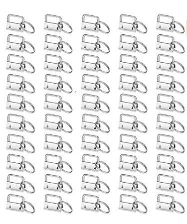 HORNO 50 Pieces of 1 Inch Key Fob Hardware Key Chain Fob Wristlet Hardware with Key Ring