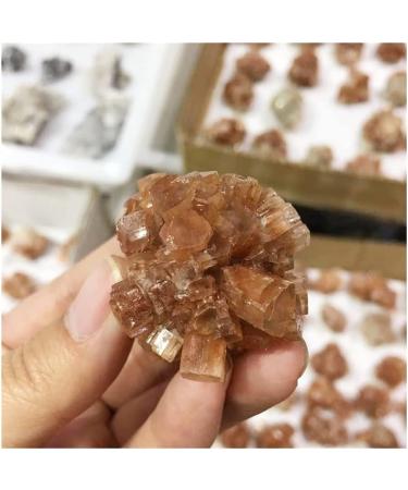Stone Crafts Natural Beautiful Flowery Orange Aragonite Crystal Cluster Specimen Reiki Crystals - Buy Online on SooperMarket.com