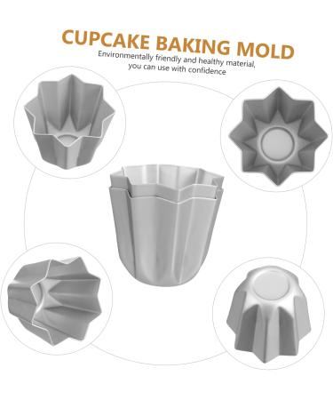 ABOOFAN 4 Pcs Octagonal Cake Mold DIY Cupcake Baking Mold Cake Mold Aluminum Alloy 3D Ring Dessert - Buy Online on SooperMarket.com