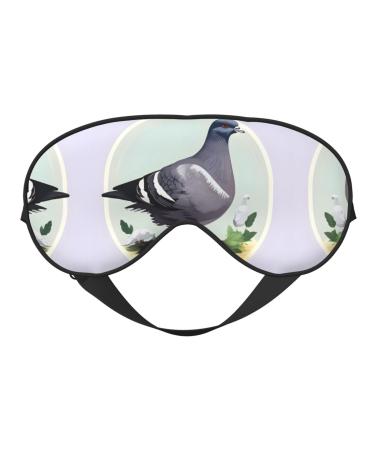 Grey Pigeon Print Soft Sleep Eye Mask Female Breathable Eye Patch Perfect for Travel and Relaxation