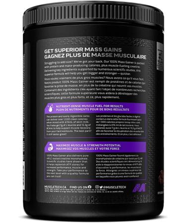 MuscleTech Mass Gainer MuscleTech 100% Mass Gainer Protein Powder Protein Powder for Muscle Gain Whey Protein + Muscle Builder Weight Gainer Protein Powder Creatine Supplements Chocolate Fudge Brownie 4 Pounds - Buy Online on SooperMarket.com