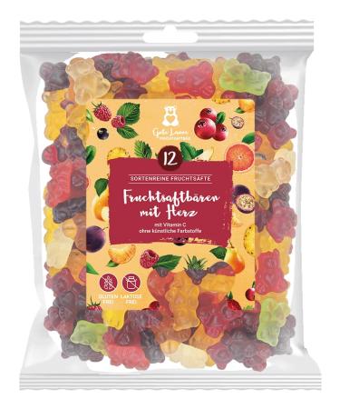 Naschlabor x good mood fruit juice bear | Great bear |20% variety pure fruit juices |Without artificial dyes and flavor enhancersGluten and lactose-free 12 fruit juices large 500 g (1 Pack)