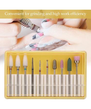Set of 10 Nail Drills Nail Polish Machine Nail Care Tool Accessories (Grinding head set BH-01) - Buy Online on SooperMarket.com