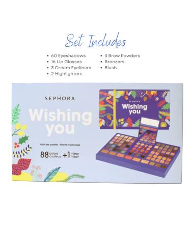 Sephora Collection Blockbuster Makeup Palette - 88 Shades (Highlighters, Bronzers, Eyeshadows, Eyeliners, Brow Powders, Lip Glosses) - Buy Online on SooperMarket.com