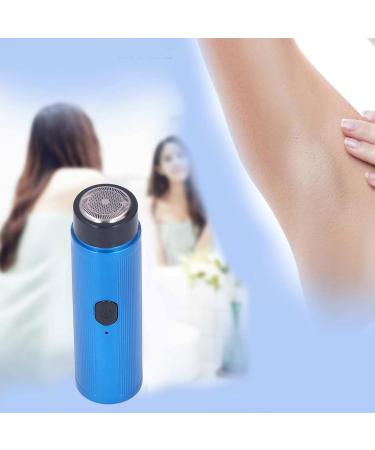 Portable Mini Electric Shaver for Men - Rechargeable Quiet Self-Sharpening | Ideal for Travel & Home Use (Blue - Buy Online on SooperMarket.com