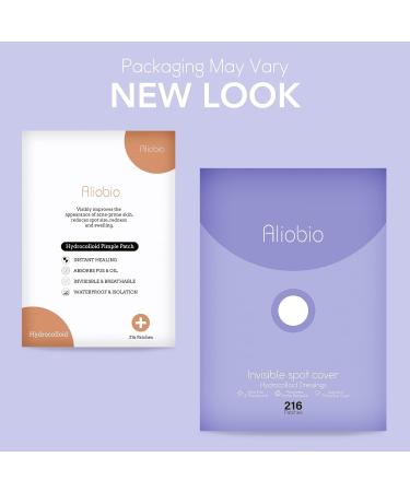 Aliobio Hydrocolloid Pimple Patches - 216 Invisible Acne Stickers - Purple (6 Sheets) - Buy Online on SooperMarket.com