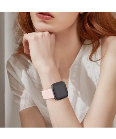 3 Pack Silicone Bands Compatible with Fitbit Versa 2 Bands for Women Men  Soft Breathable Sport Replacement Wristbands for Fitbit Versa 2 / Fitbit Versa/Versa Lite/Versa SE Black/Pink Sand/Grey - Buy Online on SooperMarket.com
