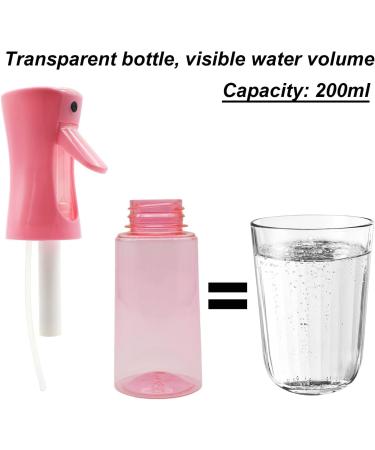 JANYUEPAI Hair Spray Bottle Continuous Fine Water Mist Sprayer for Hair Styling Skin Moisturizing Plant Watering Cleaning - Pink 200ml - Buy Online on SooperMarket.com