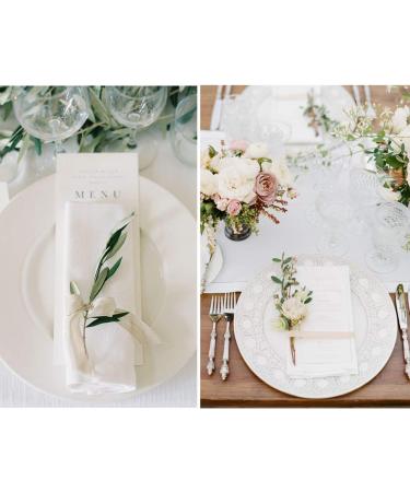 Adorfine 60 High-Quality 40x40 cm White Disposable Napkins | 100% Cellulose Decorative Tissues for Weddings Parties Birthdays & Festivals - Buy Online on SooperMarket.com
