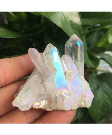 Natural Crystal Rough Beautiful White Flame Aura Quartz Crystal Cluster Specimen 90-100g - Buy Online on SooperMarket.com