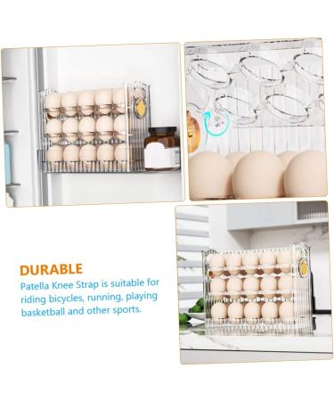 KOMBIUDA Refrigerator Egg Rack Egg Storage Box Plastic Serving Tray Vanity Organizers and Storage Egg Container for Refrigerator Transparent 26X20X10CM - Buy Online on SooperMarket.com