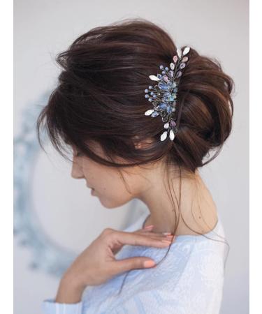 IYOU Crystal Bridal Hair Comb Black Rhinestone Wedding Side Combs Prom Bride Hair Accessories for Women - Buy Online on SooperMarket.com