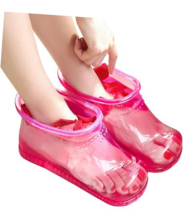 FOYTOKI 1 Pair Foot Bath Shoes Foot Spa Foot Container for Bathing Ankle Home Foot Bath Container Foot Soaking Tub Foot Soak Shoes Bath Tubs Foot Washing Shoes Take a Bath Pvc Bracket Man 26.3x11cm Rosy - Buy Online on SooperMarket.com