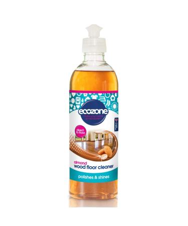Ecozone Almond Natural Wood Floor Cleaner Fast Drying Gentle Cleaning Solution for Wooden Flooring Bleach Free Polish & Shine Preserves The Colour & Finish Vegan Friendly & Eco Conscious (500ml)