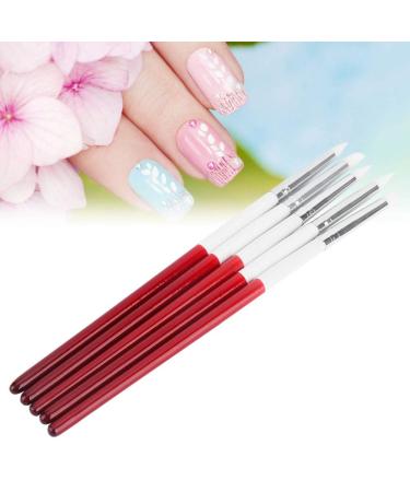 Buy Dekaim Nail Art Pens Set - 5pcs Red & White Silicone Dotting Tools for Perfect Manicure | International Shipping - Buy Online on SooperMarket.com