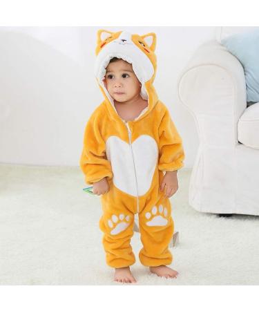 COOKY.D Unisex Winter Hooded Romper Jumpsuit | Dog Design | 6-12 Months - Buy Online on SooperMarket.com