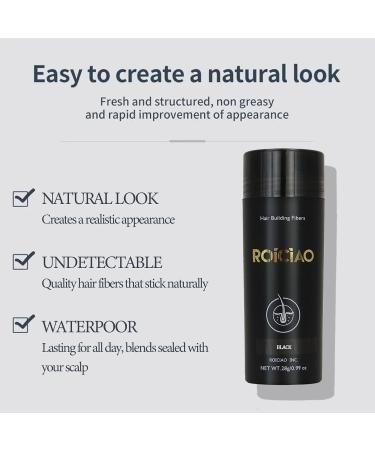 Shop Hair Fibres Black Professional Quality Hair Powder for Thinning Hair | Instant Concealment for Men & Women | No Greasy Residue - Buy Online on SooperMarket.com