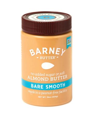 BARNEY Almond Butter, Bare Smooth, No Stir, No Sugar, No Salt, Non-GMO, Skin-Free, Paleo, KETO, 16 Ounce