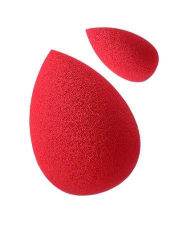 T4B KASH KI Red Teardrop-Shaped 2-Piece Makeup Sponge Set - Latex-Free Standard & Mini for Perfect Concealer Application | International Shipping Available - Buy Online on SooperMarket.com