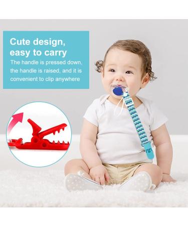 4PCS Baby Pacifier Chain Clips - Secure & Stylish Pacifier Holder for Boys & Girls | Durable Fabric Bands - Buy Online on SooperMarket.com