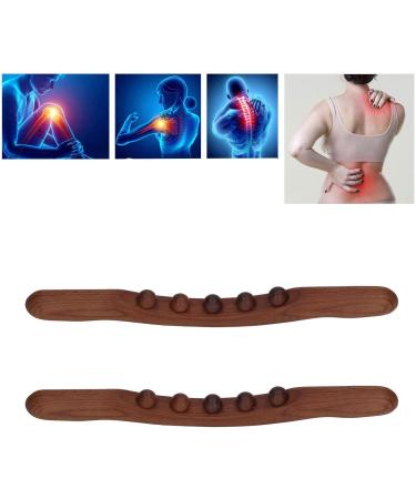 2pcs Wooden Gua Sha Stick Set - Massage Points for Home Relaxation | Natural Wooden Scraping Stick - Buy Online on SooperMarket.com