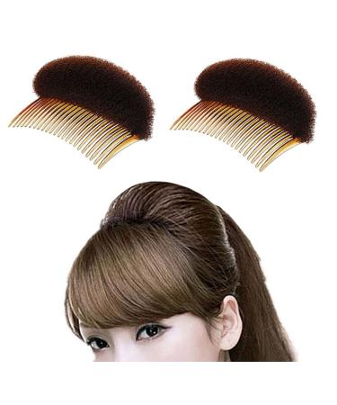 2Pcs Bump It Up Volume Hair Base Bump It Up Volume Inserts Hair Bump Up Comb Clip Styling Insert Bun Hair Pad Bun Maker Do Beehive Hair Styler Hair Accessories for DIY Hairstyle