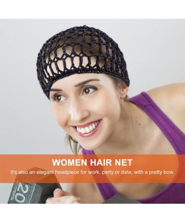 KALLORY 5Pcs Colorful Mesh Crochet Hair Net - Stylish Knit Hair Snood Cover for Women - Buy Online on SooperMarket.com
