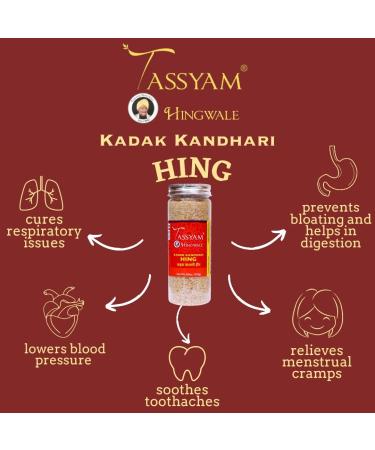 TASSYAM Hingwale Kadak Kandhari Hing 2.5Kg (10x 250g) | Hand Pounded & Natural 2.5Kg (10x250g) - Buy Online on SooperMarket.com
