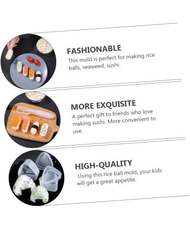 ABOOFAN 4pcs Rice Ball Mold Sushi Press Mold DIY Bento Molds Rice Ball Maker Suite Child Triangle White Pp - Buy Online on SooperMarket.com