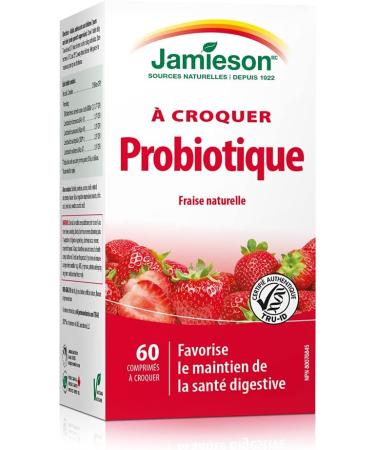 Jamieson Chewable Probiotic 2 Billion Active Cells - Natural Strawberry Flavour & Chewable Vitamin D3 1 000 IU - Natural Tangy Orange 100 Count (Pack of 1) - Buy Online on SooperMarket.com