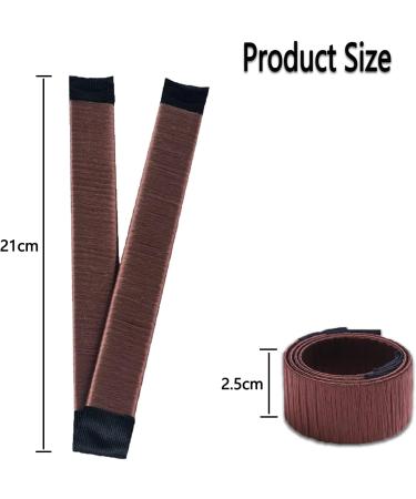 3 Pcs Fast Bun Maker - Easy Snap Doughnut Styling for Girls & Women (Brown) - Buy Online on SooperMarket.com