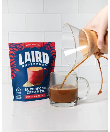 Laird's Superfood Non-Dairy Superfood Creamer - Coconut Powder Coffee Creamer - Sweet & Creamy - Gluten Free Non-GMO Vegan - 227g - Buy Online on SooperMarket.com