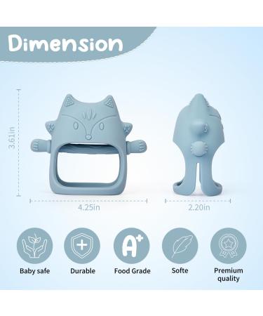 Fixed Toys for Babies | 2-Piece Silicone Bite Rings for Teething Relief | Ideal Baby Shower Gifts | Perfect for Toddlers (Boys & Girls) | Shop Internationally - Buy Online on SooperMarket.com
