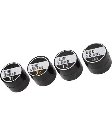 Gonetre 4 Pieces Set Solid Polish Glue Colorful Nail Tips Glue Gel Elastic Nail Art Manicure Glue - Buy Online on SooperMarket.com