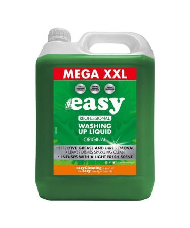 Housold 5L Easy Dish Washing Up Liquid Effective Grease and Dirt Removal | Fresh Fragrance Suitable for a Wide Range of Dishes and Cookwares (Pack of 1)