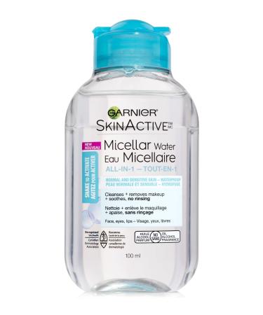 Garnier SkinActive Micellar Cleansing Water, For Waterproof Makeup, 3.4 Fl Oz
