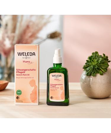 Weleda Stretch Mark Pregnancy Massage Oil 3.4 fl oz - Plant Rich Oil with Vitamin E, Sweet Almond, Jojoba, and Arnica Oils - Buy Online on SooperMarket.com