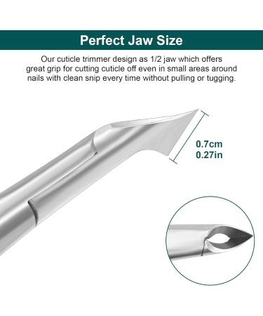 ANRUI Professional Cuticle Nipper with Non-Slip Silicone Handle - Medical Grade Stainless Steel Cubical Cutter for Dry Skin (Black) - Buy Online on SooperMarket.com