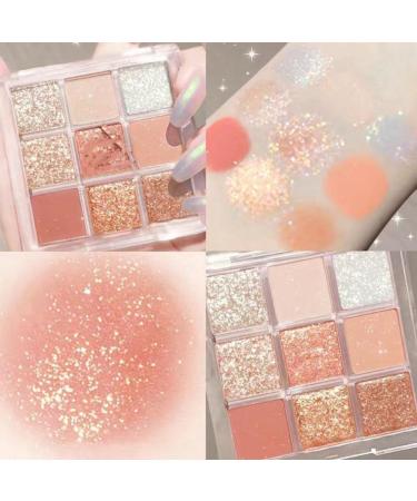 9 Color Eyeshadow Palette Set with Matte and Shimmery Shades Long Lasting Waterproof Eye Makeup Kit (A)