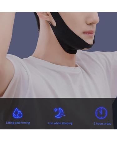 Men's Facial Slimming Strap | Elastic Double Chin Reducer & V-Line Mask | Firming Bandage for Anti-Sagging | Reusable Face Lifting Solution - Buy Online on SooperMarket.com
